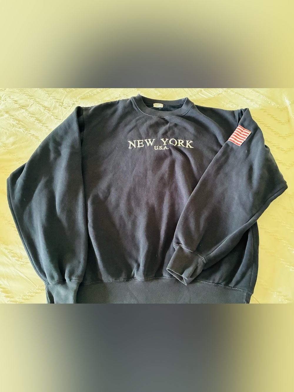 New York Crewneck Vintage New York USA Embroidery Sweatshirt Sweater unisex